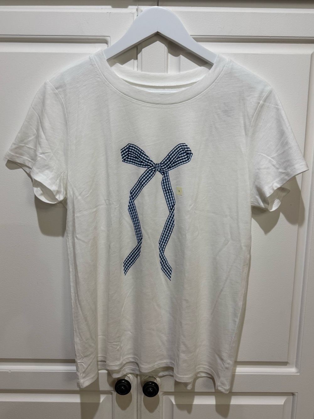 Loft Outlet gingham bow tee